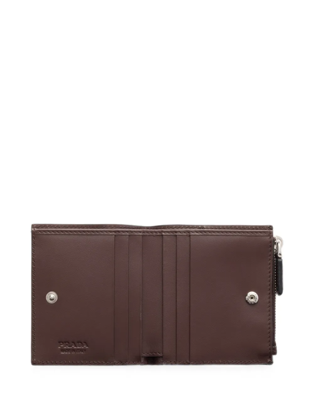 Prada Leren portemonnee Bruin