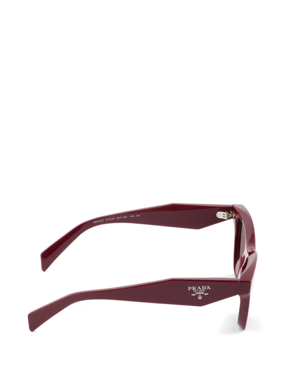 Prada Eyewear Zonnebril met logo Rood