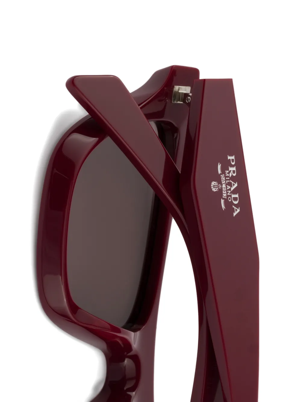Prada Eyewear Zonnebril met logo Rood