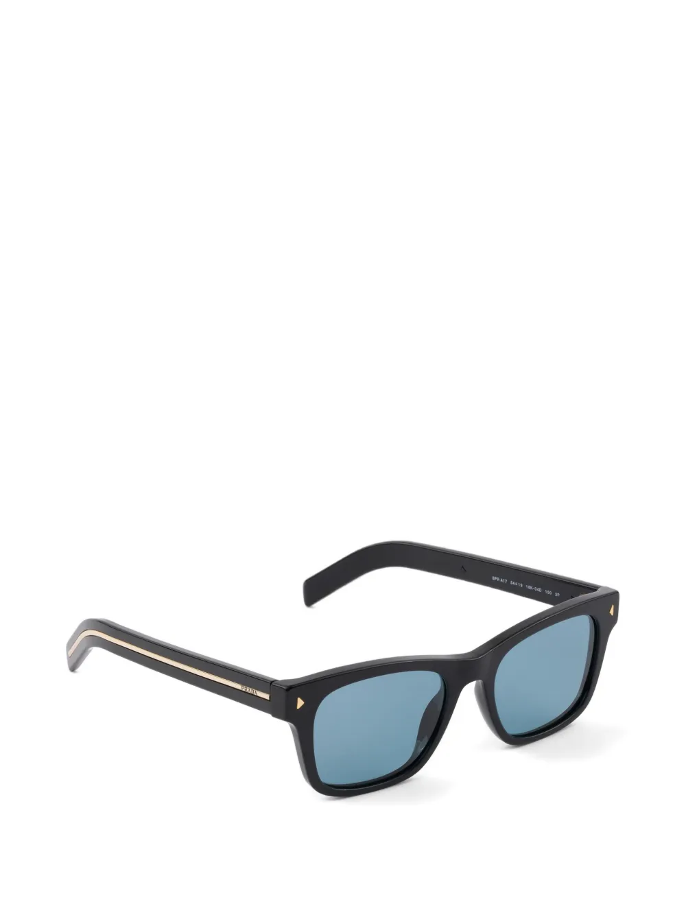Prada Eyewear Zonnebril met het iconische metalen plakkaat Zwart