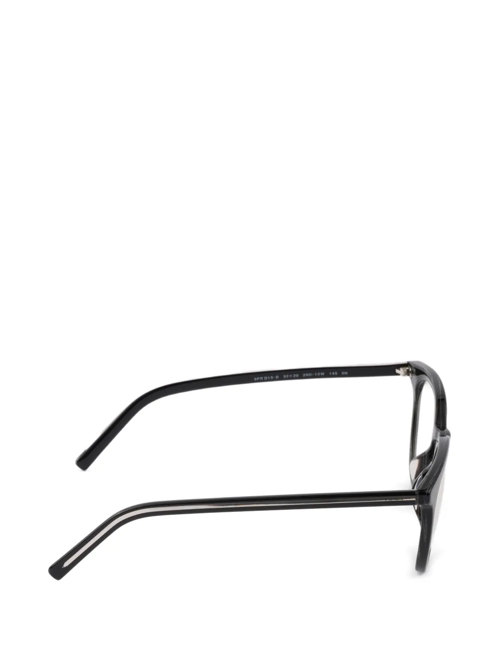 Prada Eyewear Zonnebril met het iconische metalen plakkaat Zwart