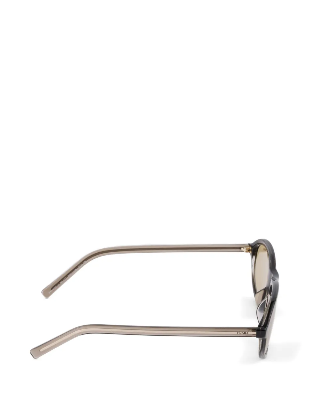 Prada Eyewear Zonnebril met iconisch metalen plakkaat Grijs