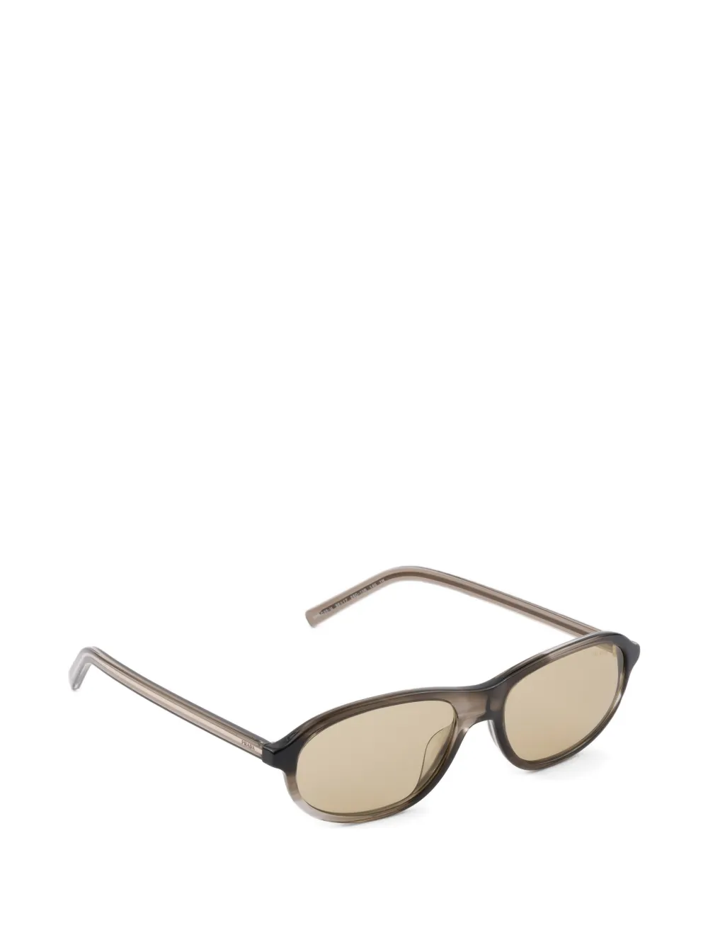 Prada Eyewear Zonnebril met iconisch metalen plakkaat Grijs