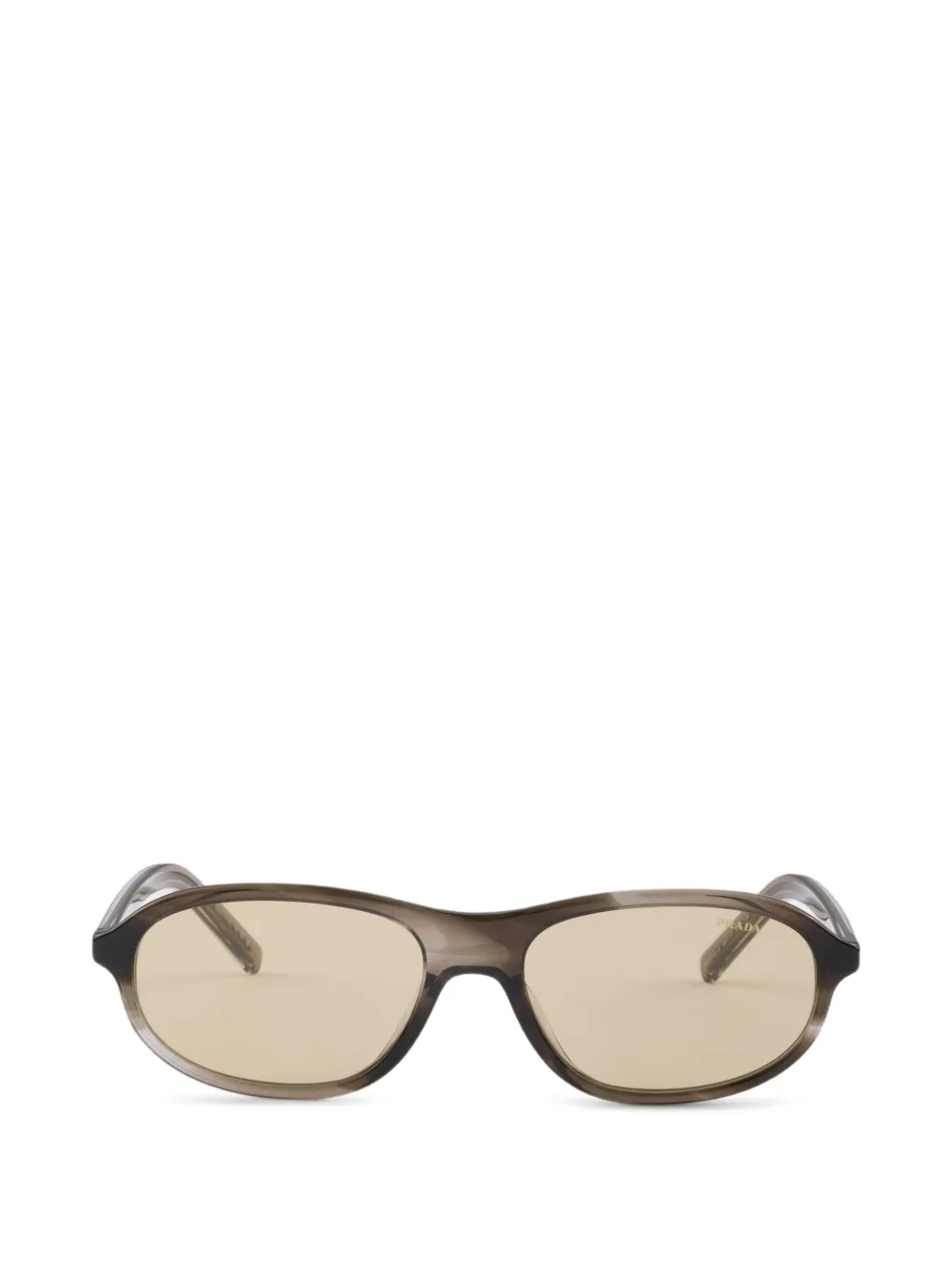 Prada Eyewear Zonnebril met iconisch metalen plakkaat Grijs