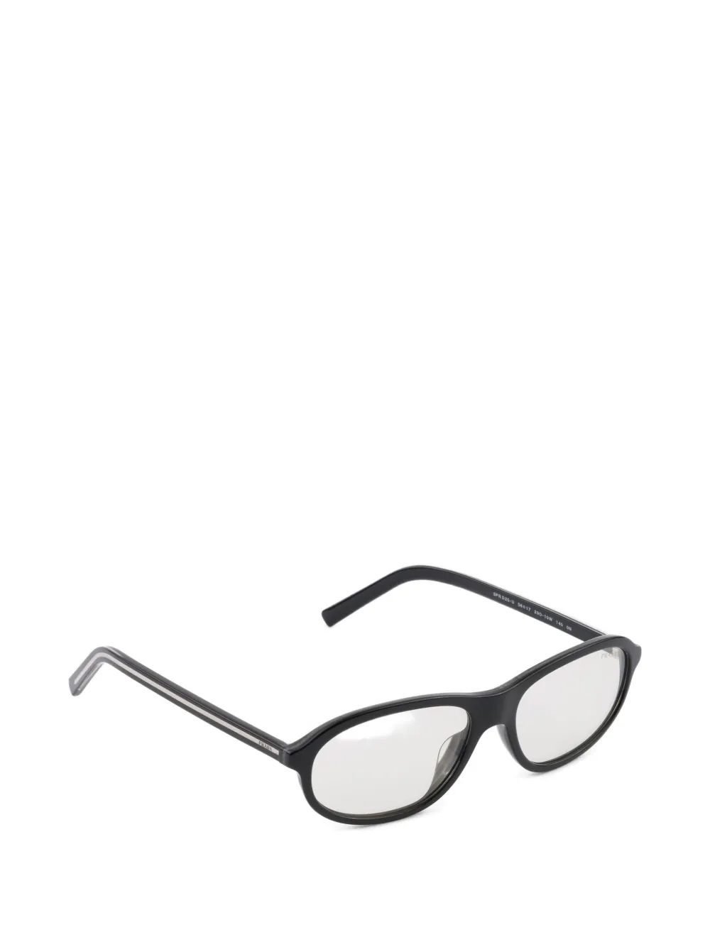 Prada Eyewear Zonnebril met iconisch metalen plakkaat Zwart