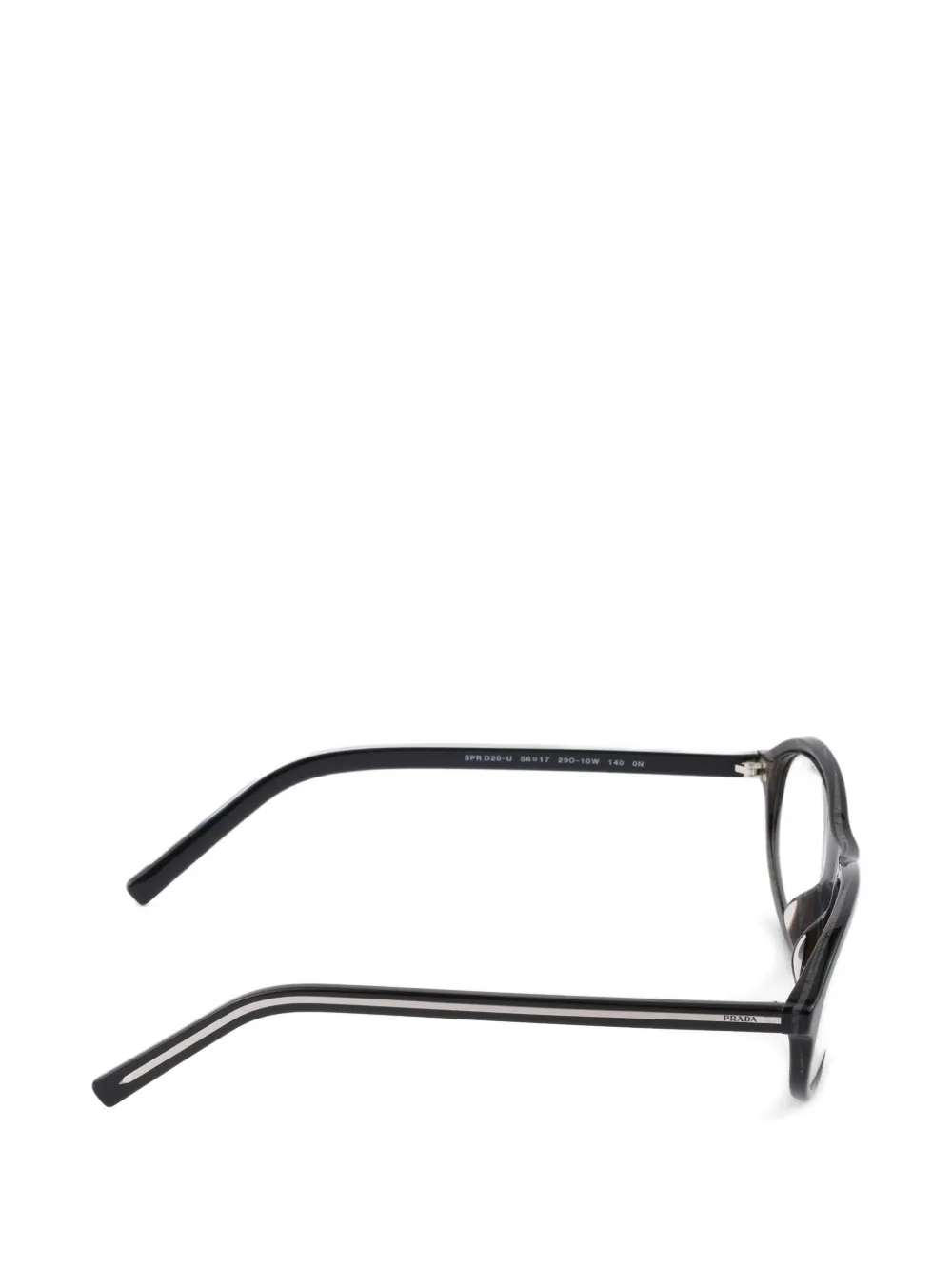 Prada Eyewear Zonnebril met iconisch metalen plakkaat Zwart