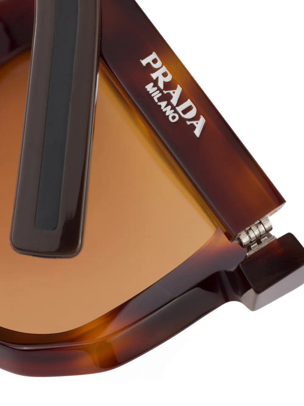 Prada Eyewear Zonnebril met Prada-logo Bruin