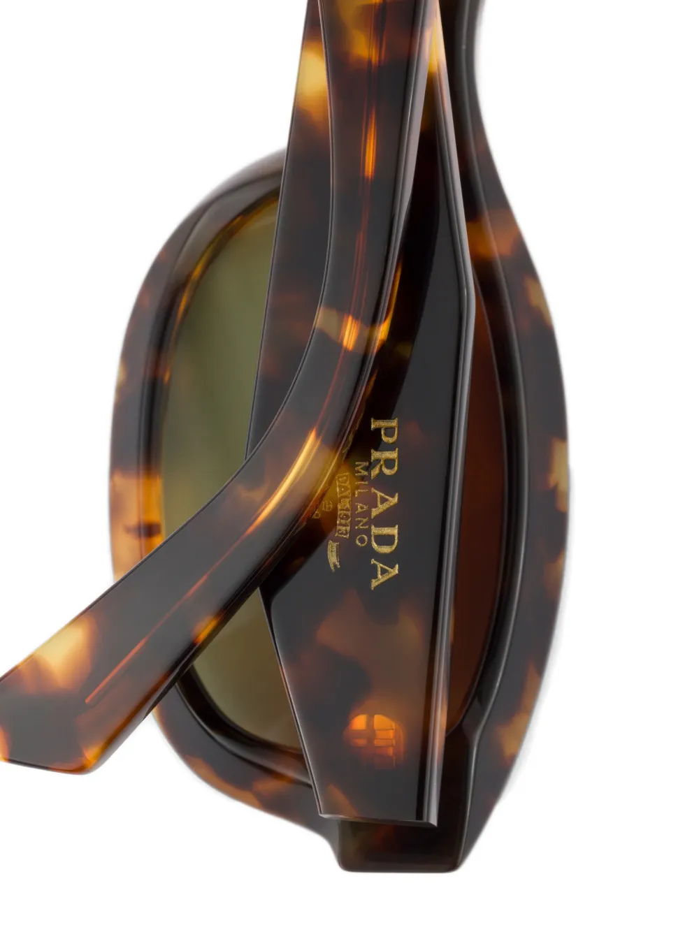 Prada Eyewear Zonnebril met Prada-logo Bruin