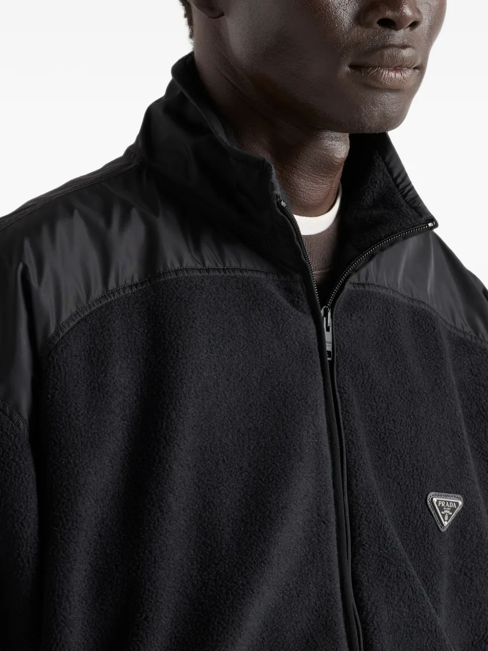 Prada Fleece jack Zwart
