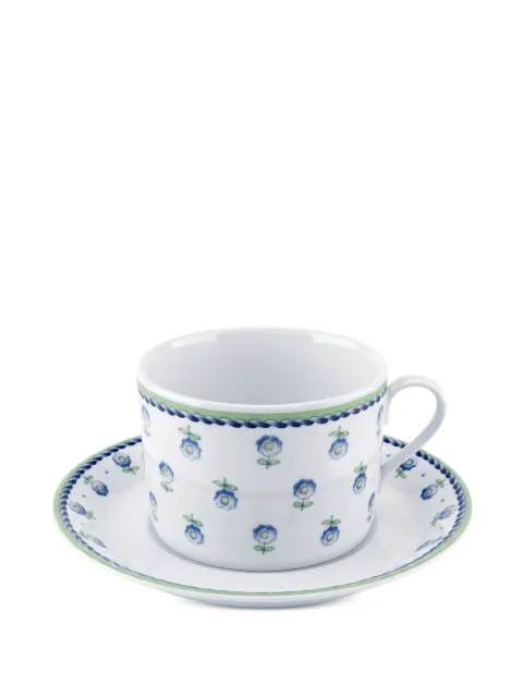 GINORI 1735 taza de té y platillo Venus con estampado floral