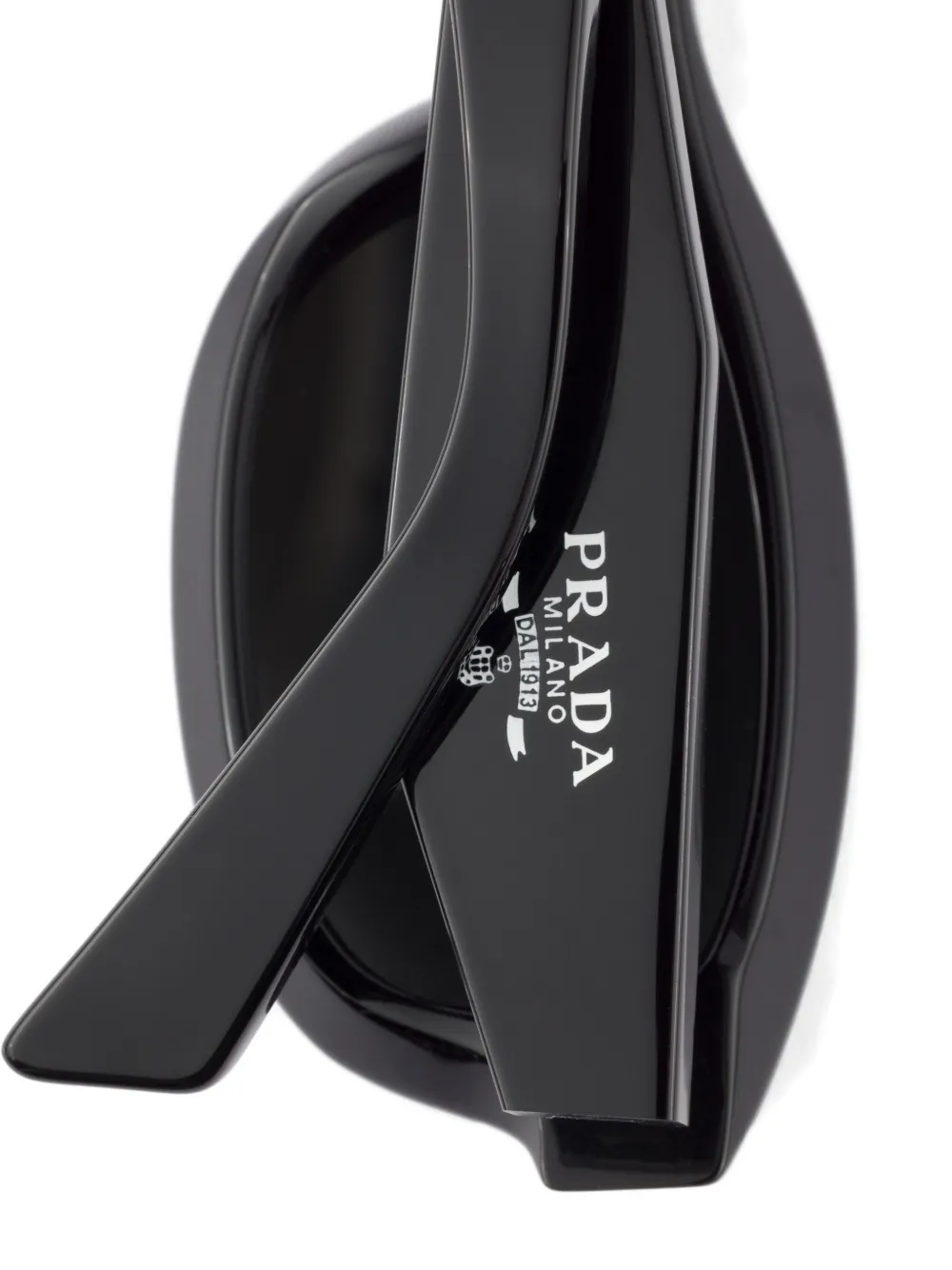 Prada Eyewear Zonnebril met logo Zwart