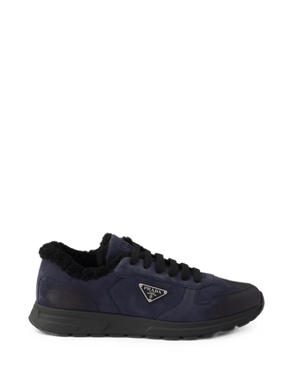 Prada Prax aged suede sneakers - Bleu