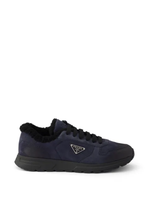 Prada Prax aged suede sneakers