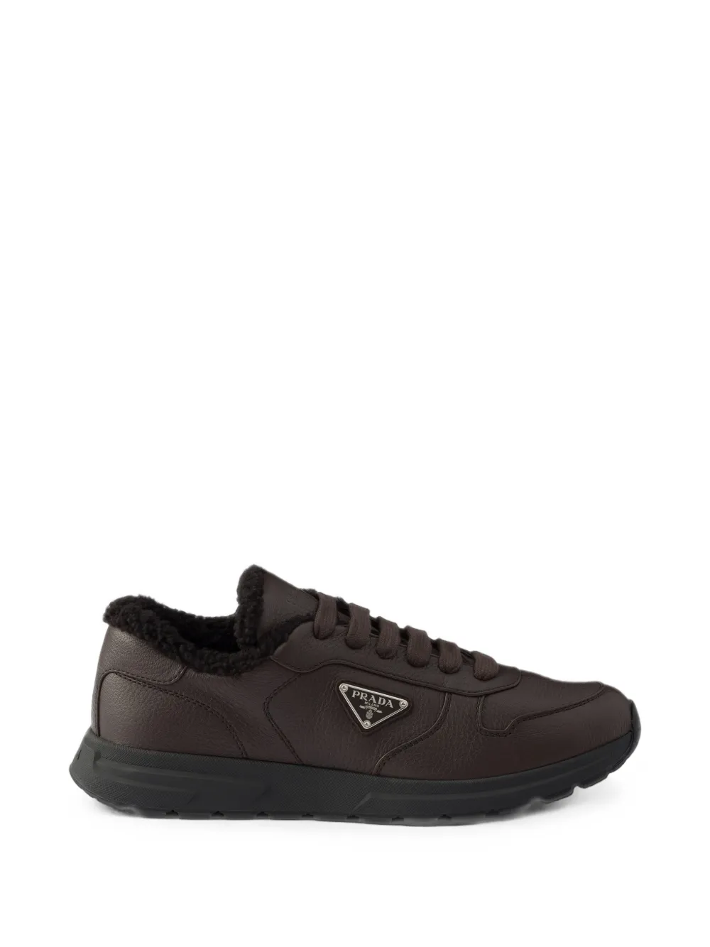 Prada Prax leather sneakers - Marrone