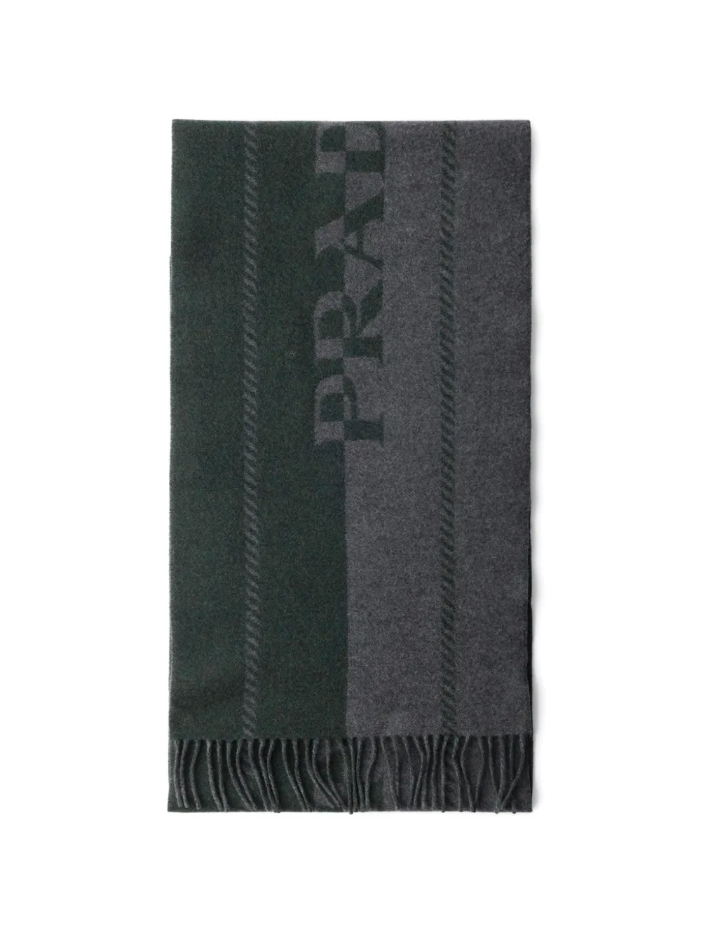 Prada wool jacquard-logo scarf