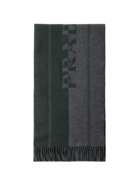 Prada wool jacquard-logo scarf 