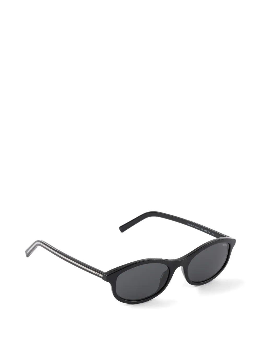 Prada Eyewear Zonnebril met iconisch metalen plakkaat Zwart