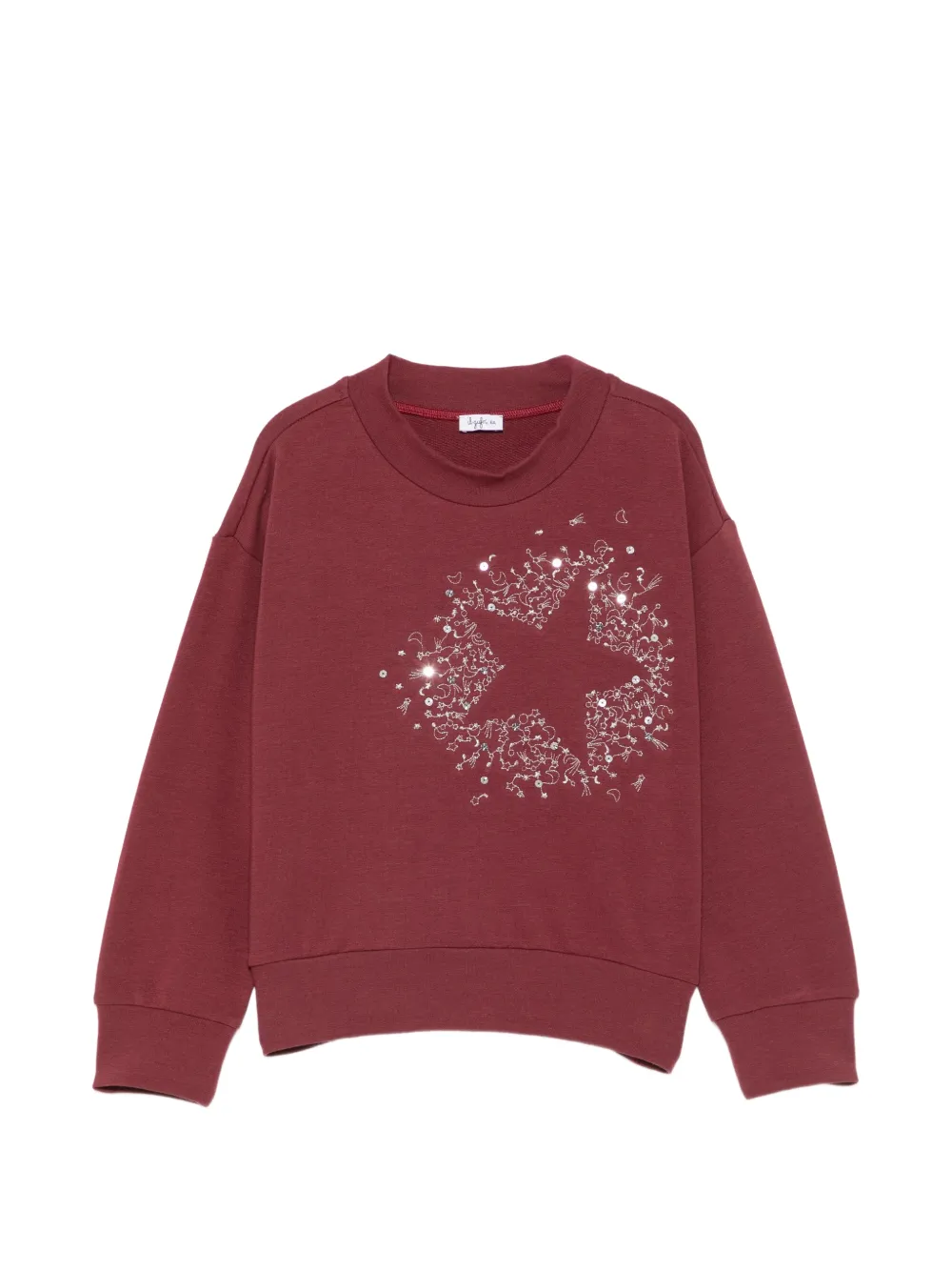 Il Gufo sequin-embellished star-motif sweatshirt Rood