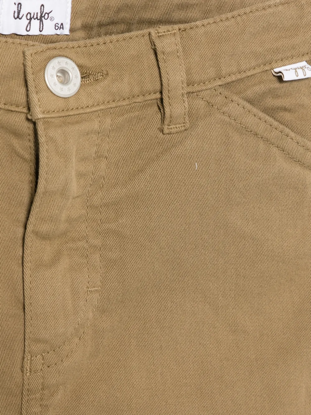Il Gufo straight-leg cotton trousers Groen