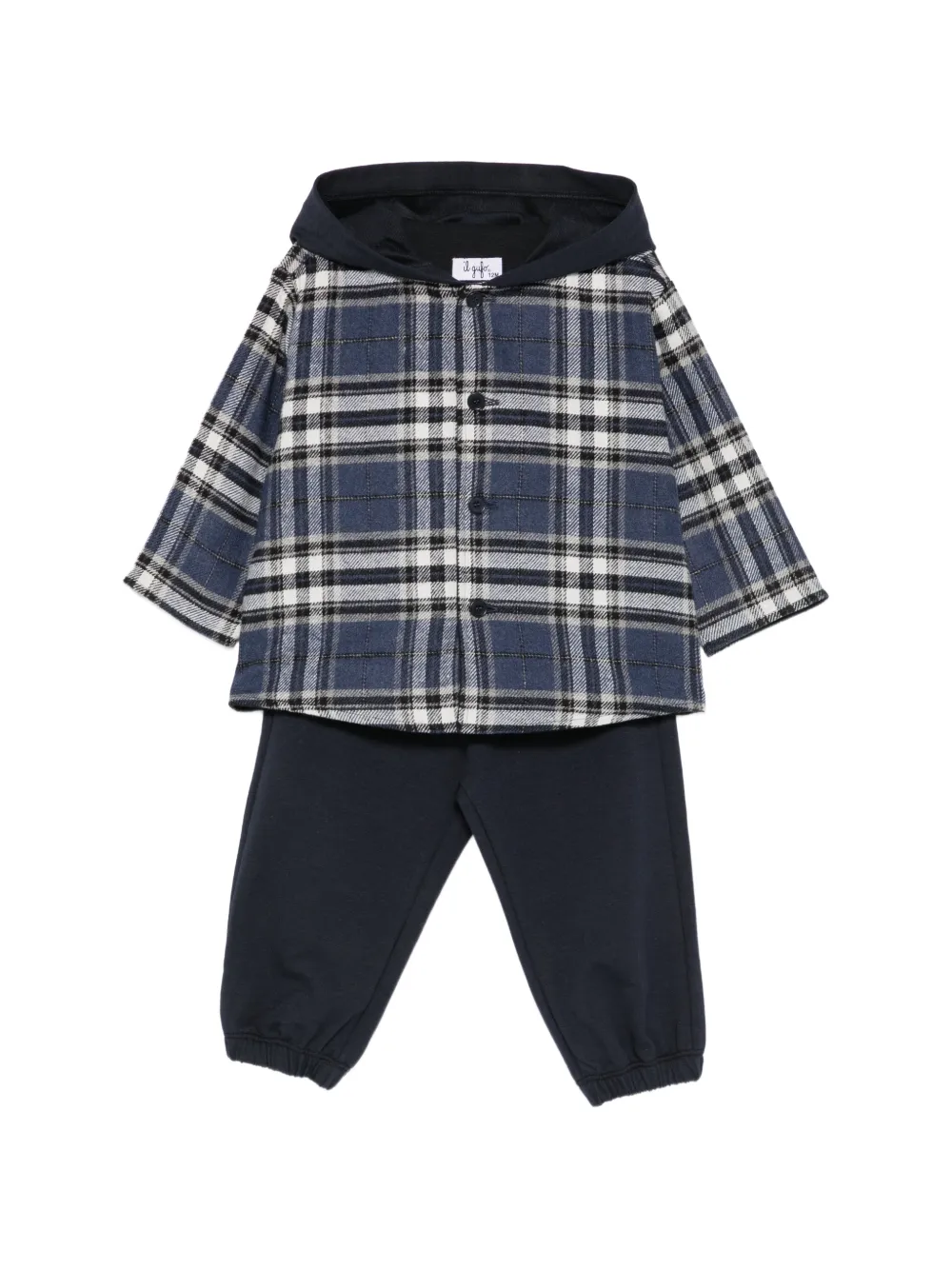 Il Gufo check-pattern trousers set Blauw