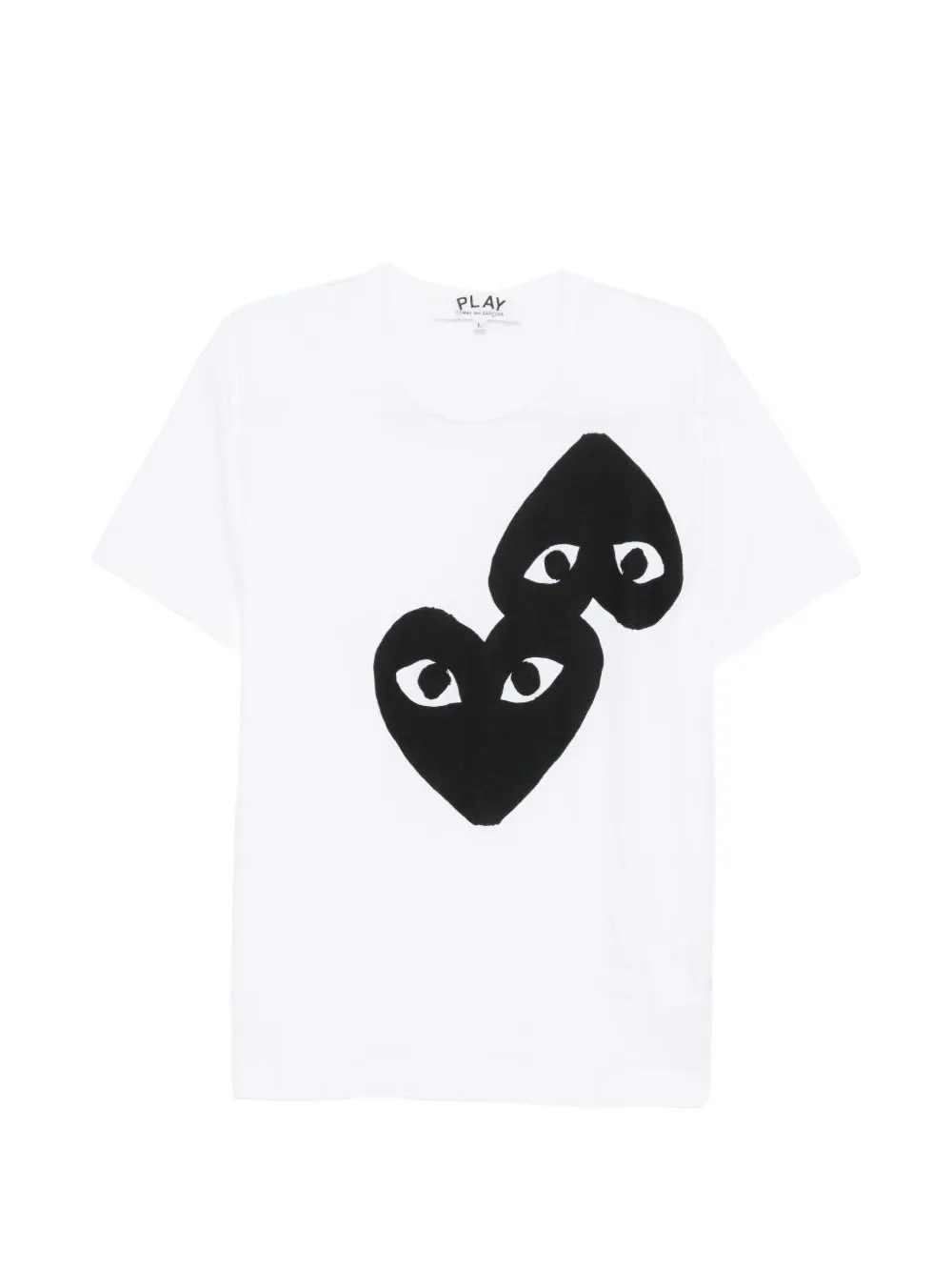 Comme Des Garçons heart-print T-shirt - Bianco