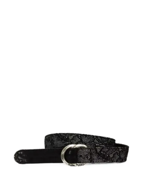 byblos lace-overlay floral-pattern belt