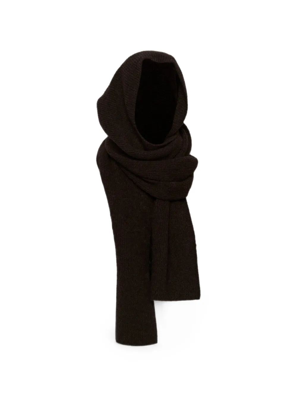 Gestuz Alpha knitted hood scarf - Marrone