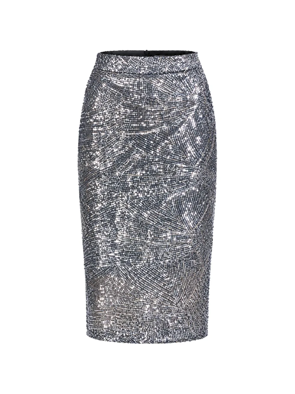kaos sequin-embellished pencil midi skirt - Argento