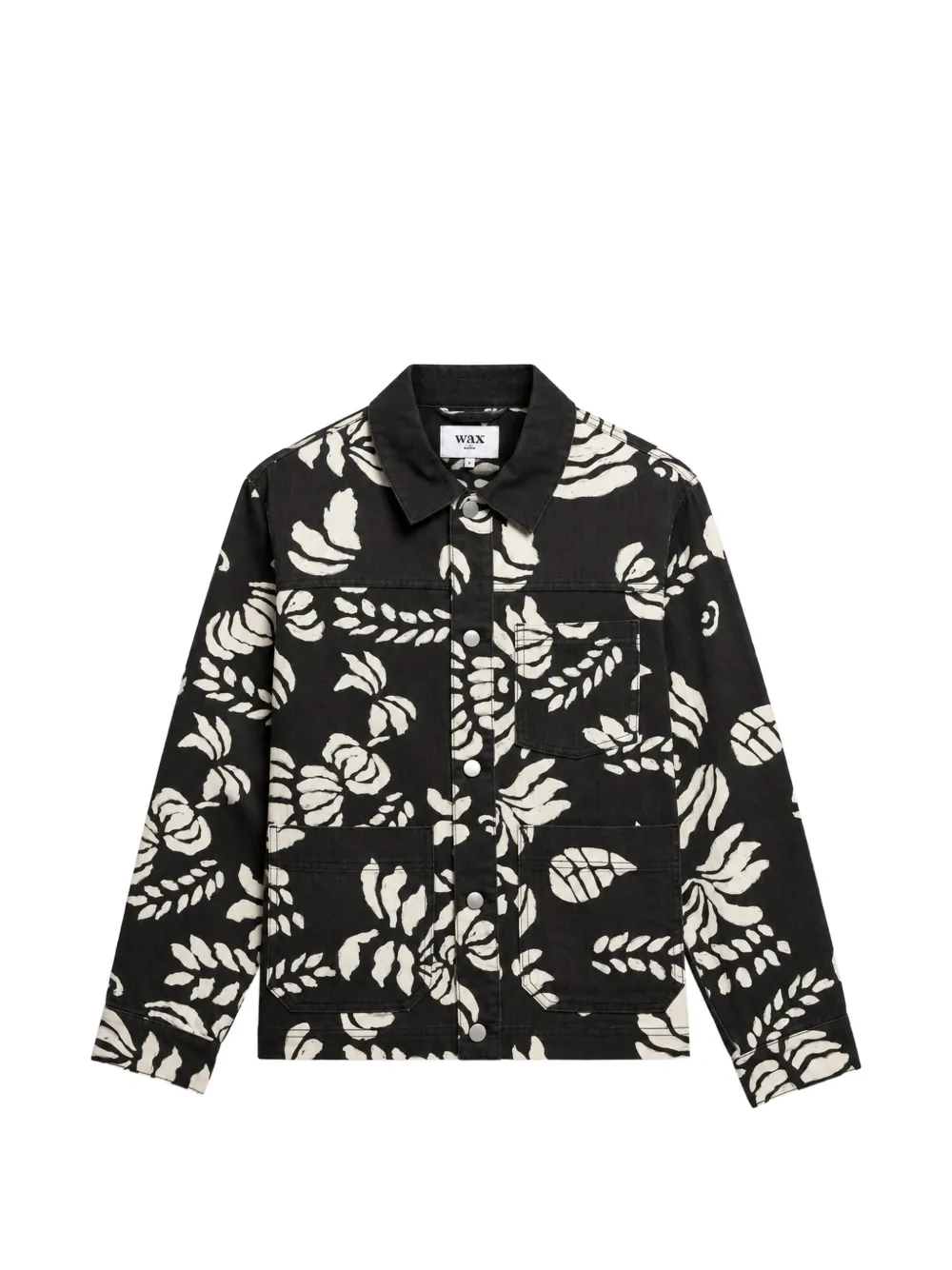 Wax London surchemise Jay à fleurs - Noir