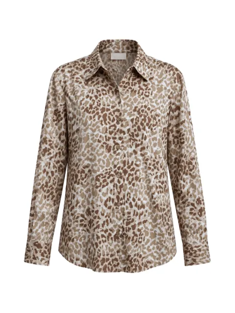 DKNY camisa manga larga con estampado de leopardo