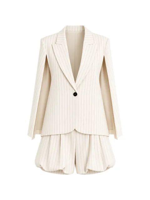 VICOLO pinstriped cape-sleeve blazer