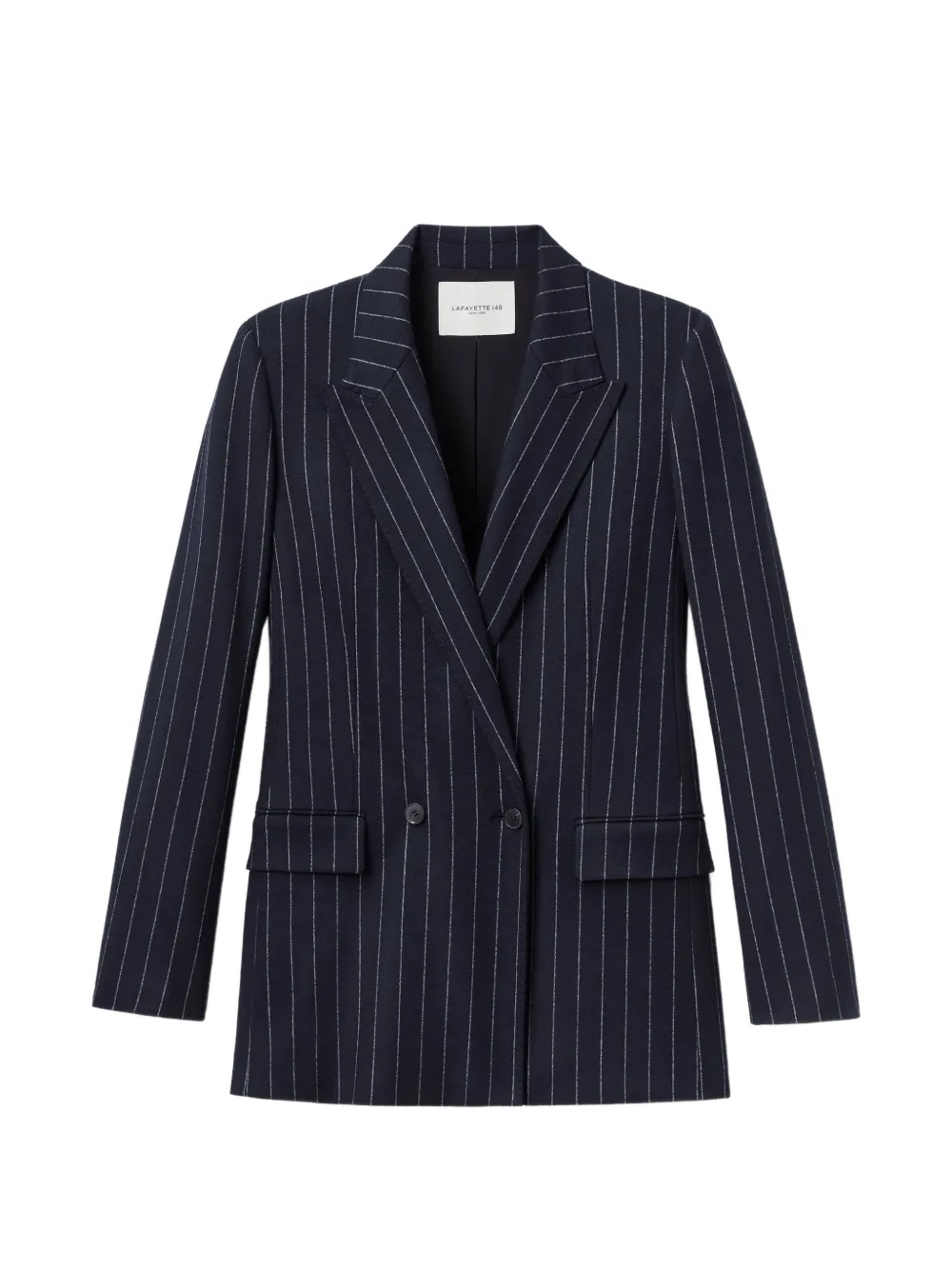 Lafayette 148 pinstripe double-breasted blazer