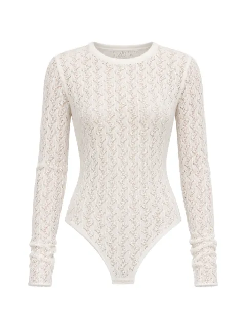 Cycle Sara lace-knit long-sleeve bodysuit