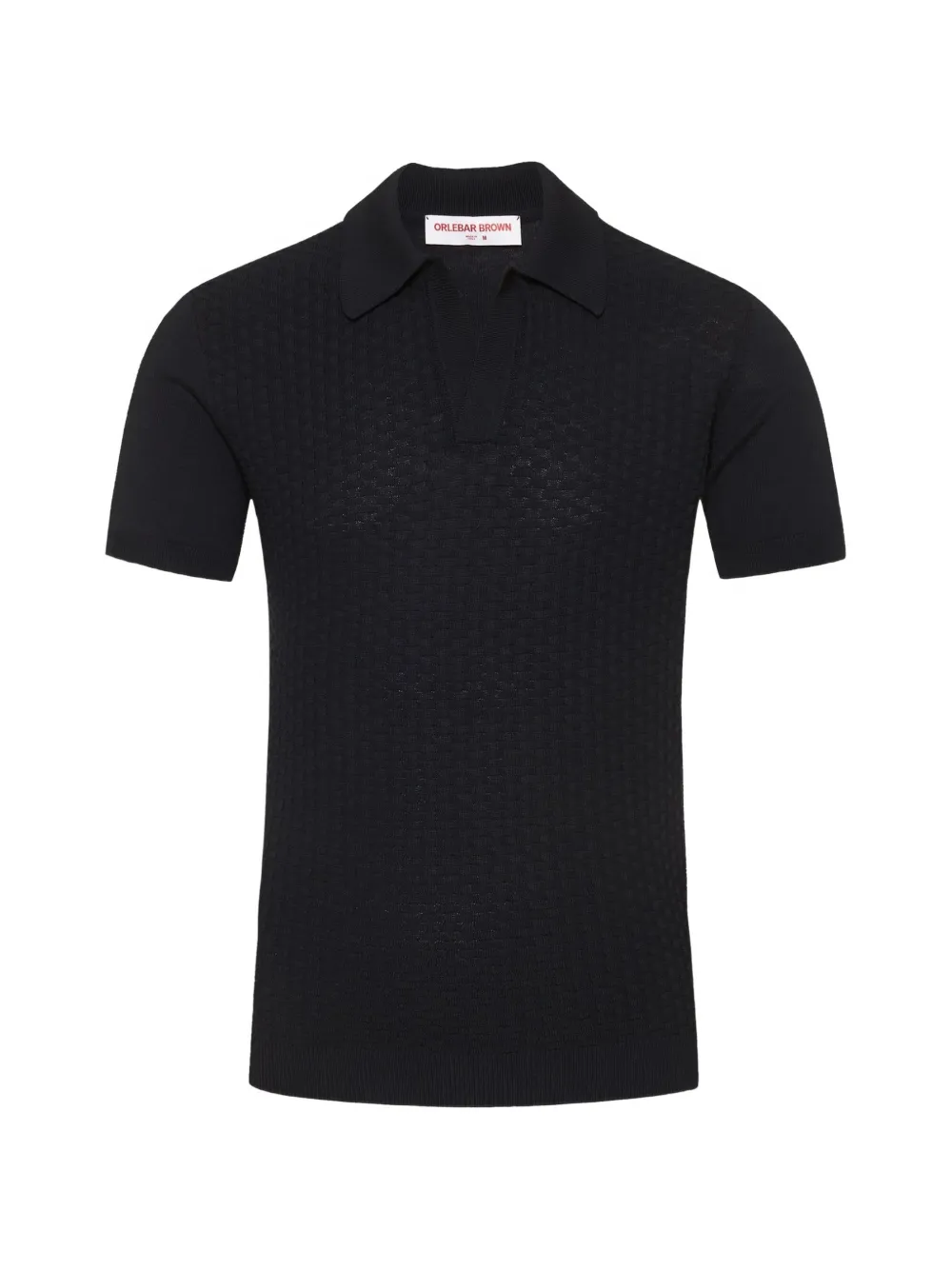 Orlebar Brown Horton Tile knitted polo shirt