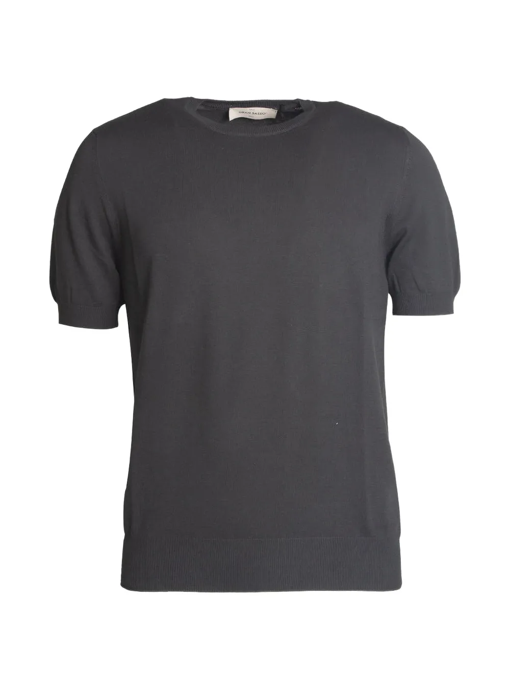 Viadeste Cotton Knitted T-shirt In Gray