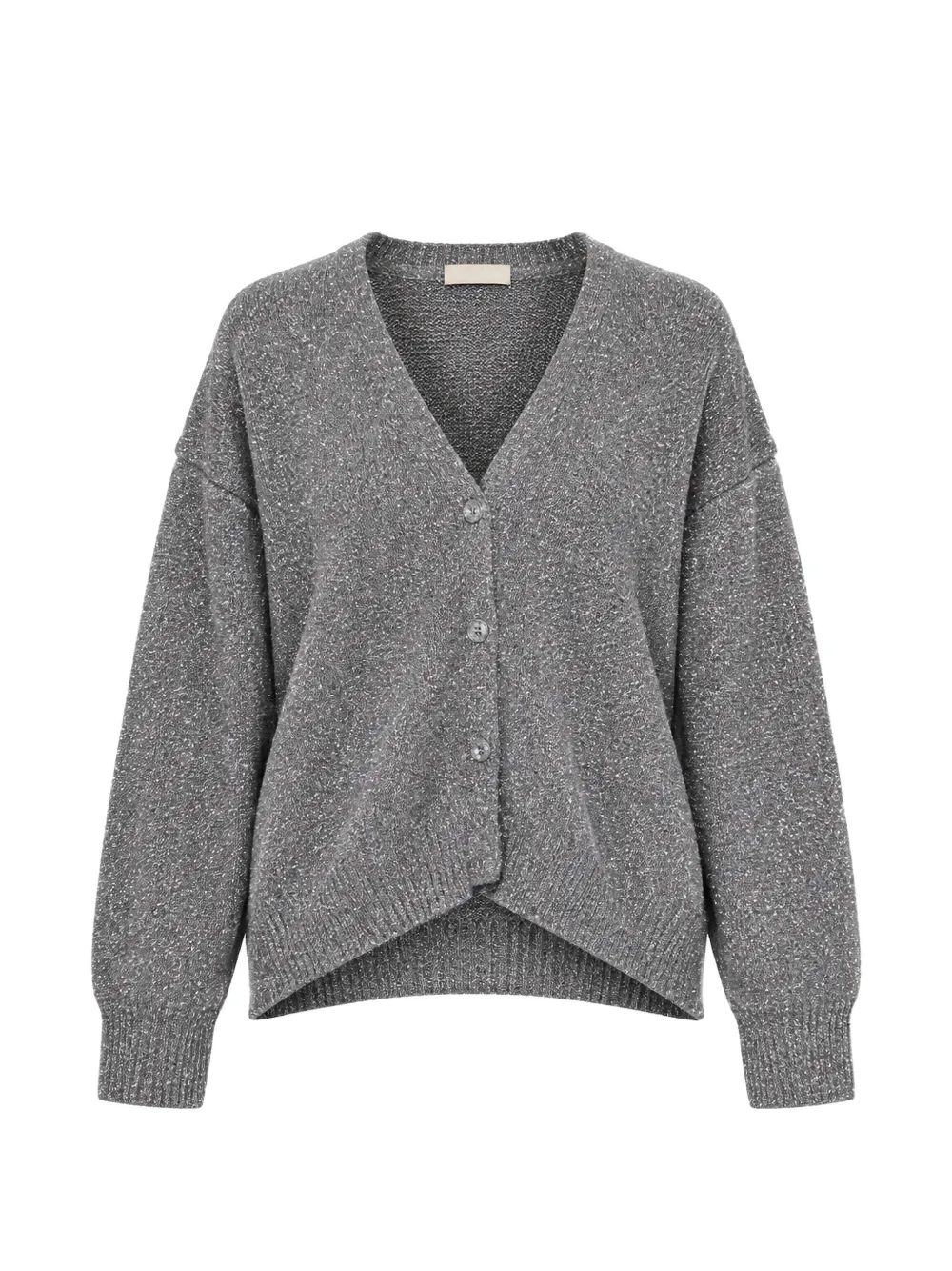 kaos metallic-effect V-neck cardigan - Grigio
