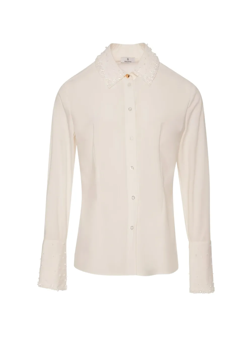 FRACOMINA embellished-collar shirt - Bianco
