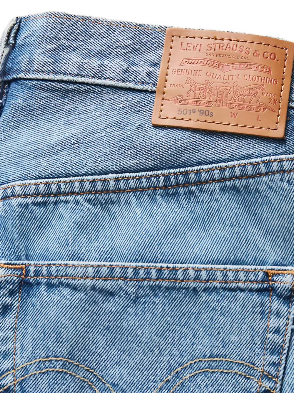 Levi's 501 '90s gerafelde shorts Blauw