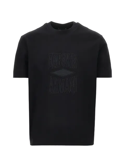 Emporio Armani logo-embroidered T-shirt