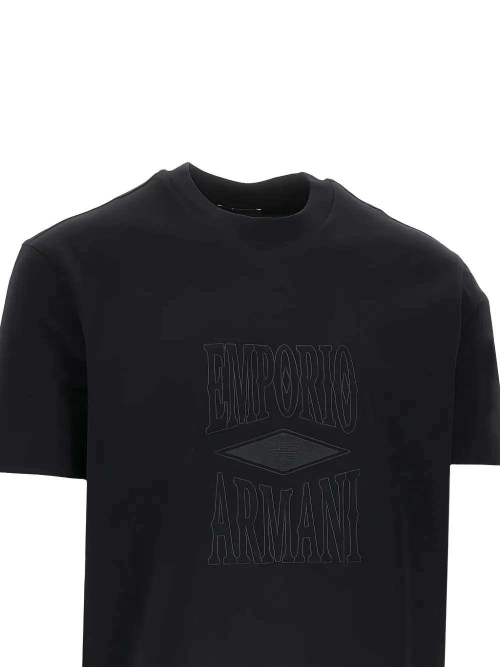 Emporio Armani T-shirt met geborduurd logo Zwart