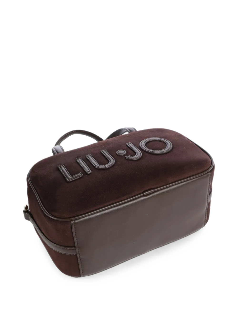 LIU JO Shopper met buideldetail en logo-patch Bruin