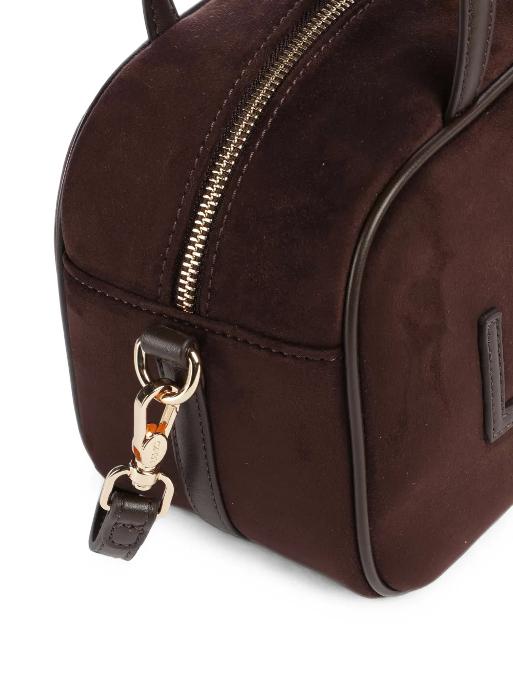 LIU JO Shopper met buideldetail en logo-patch Bruin