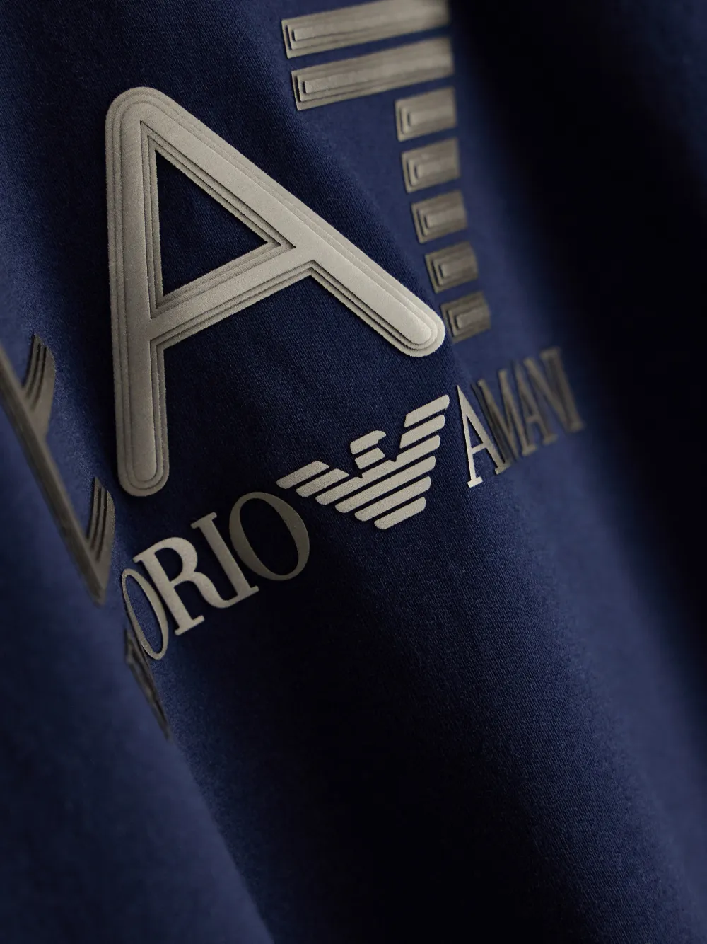 Ea7 Emporio Armani logo-print T-shirt Blauw