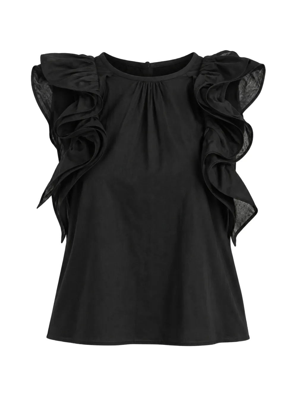 kaos ruffled-sleeve top - Noir kaos ruffled-sleeve top - Noir
