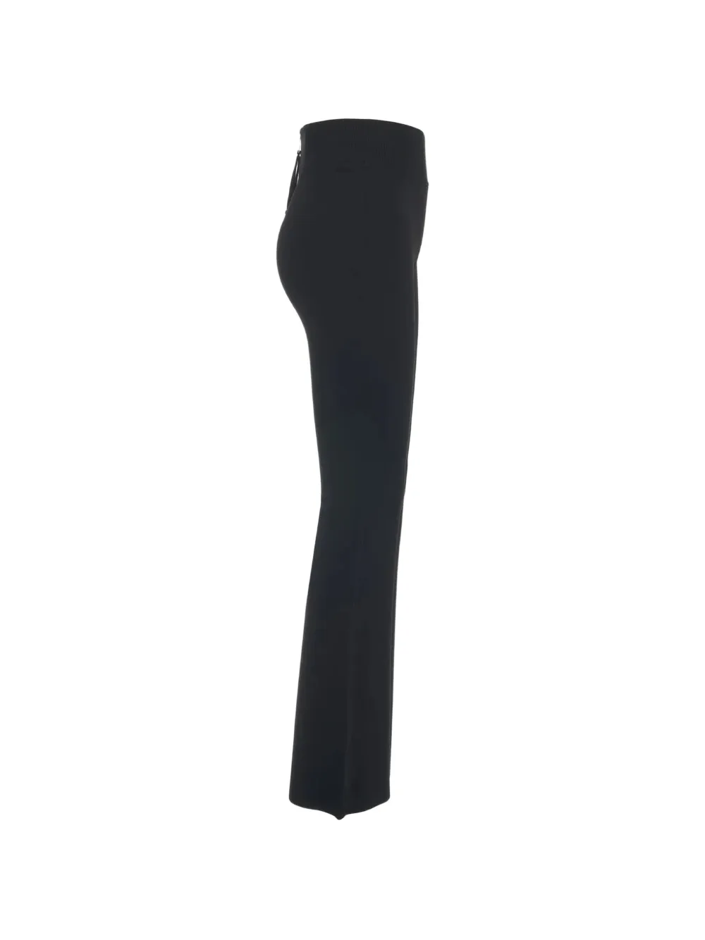 Thom Krom Ribbed-waist Flared Trousers In Black