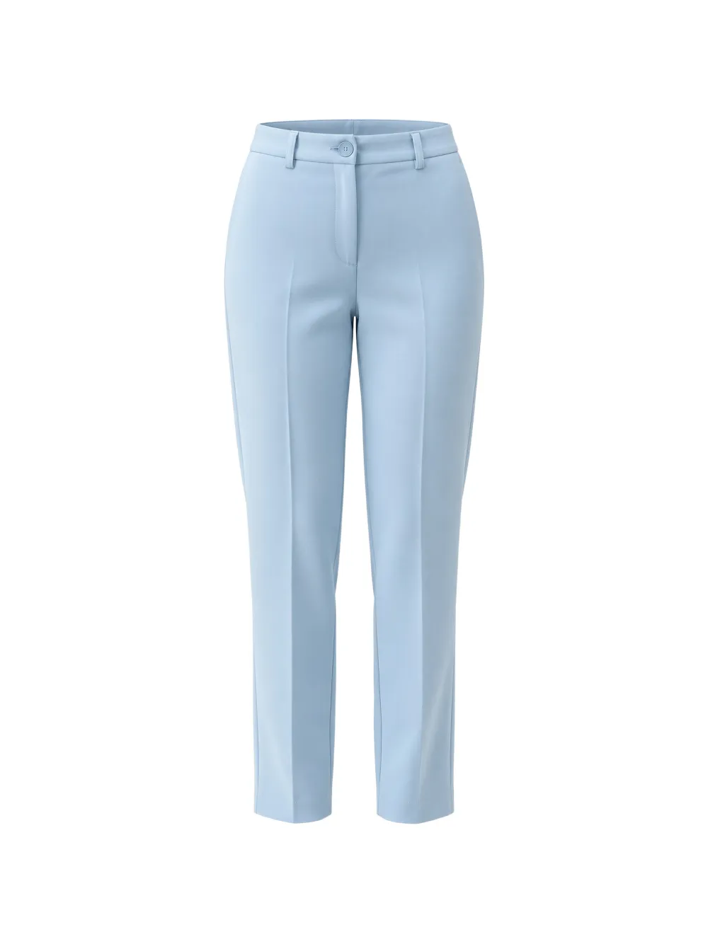 VICOLO elasticated-waistband pressed-crease trousers - Blu