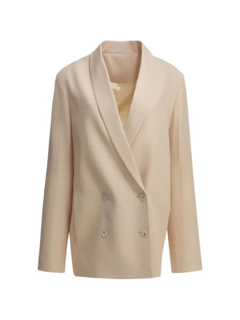 Loulou blazer con solapas de esmoquin y doble botonadura