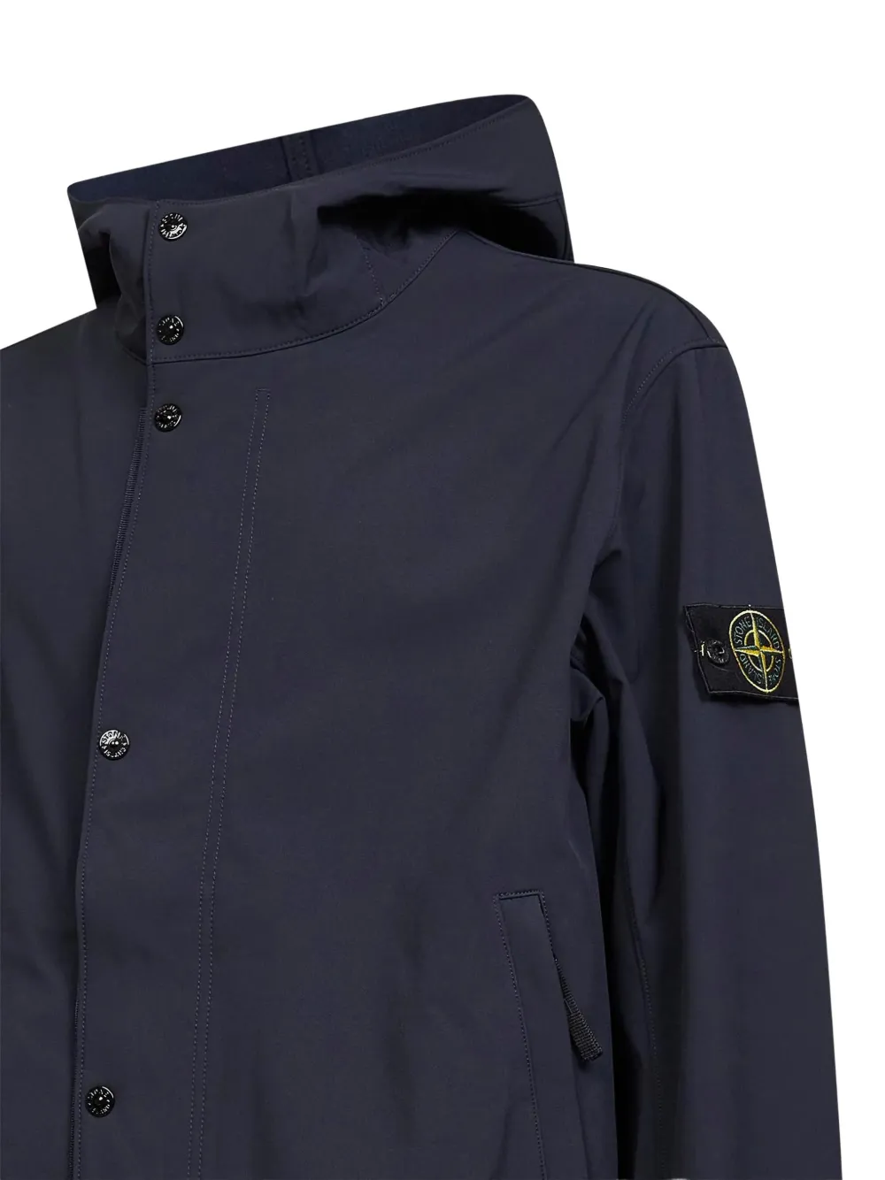 Stone Island 4100118 light soft shell-R e.dye technology in recycled polyester jacket Blauw