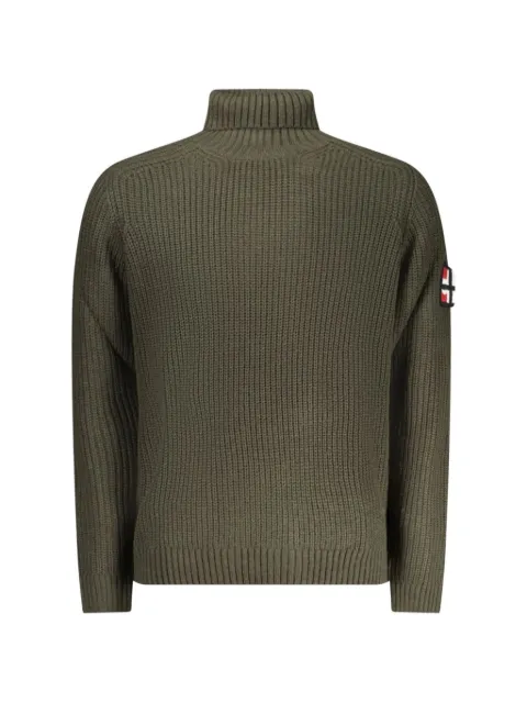 Norwegian Rain ribbed-knit logo-patch sweater
