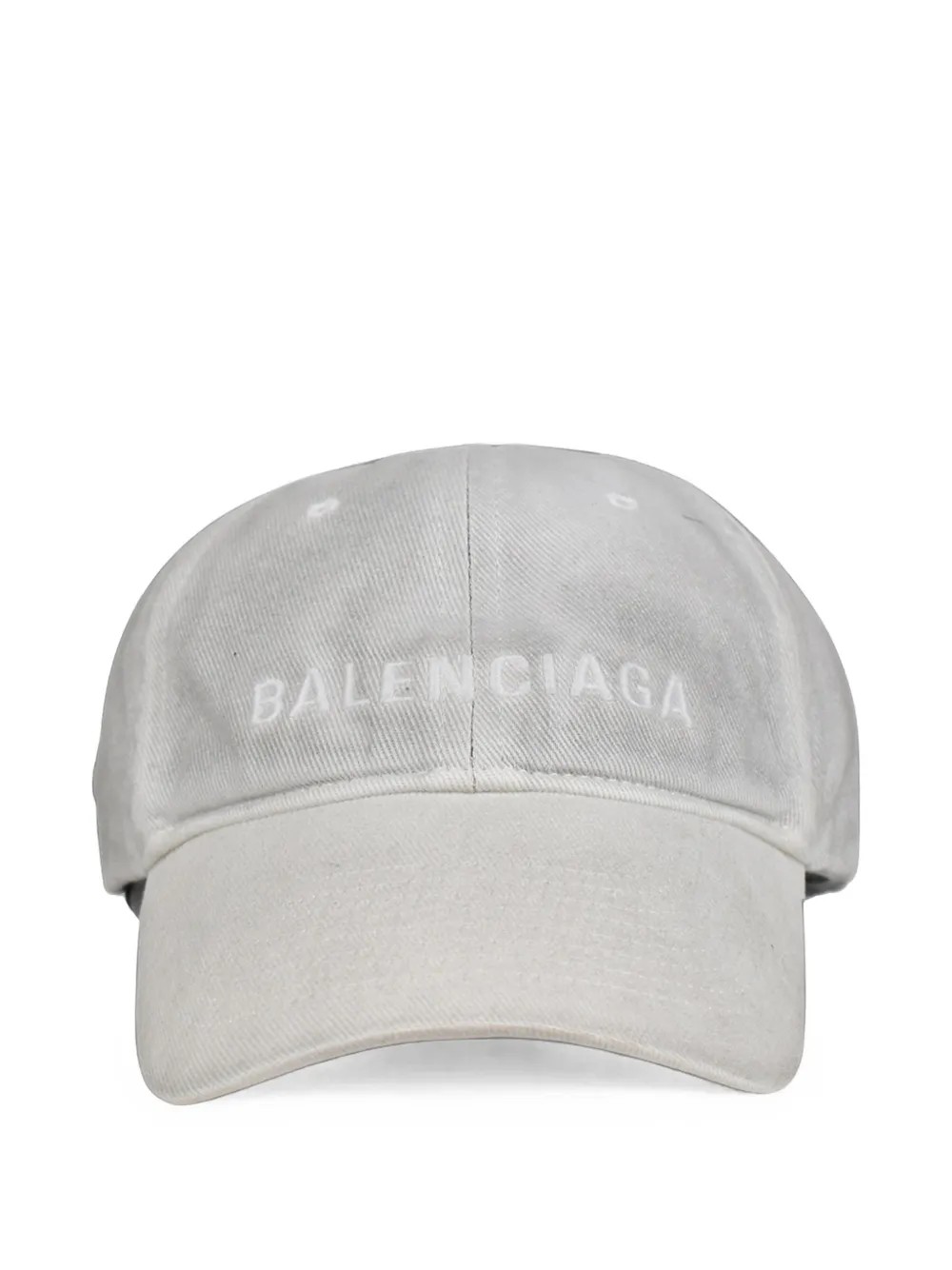 Balenciaga logo-embroidered cotton cap - Gris Balenciaga logo-embroidered cotton cap - Gris